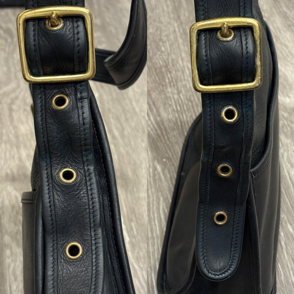 Coach Legacy 9966 Black Leather Shoulder Bag USA Made Brass Hardware Vintage 90s - Picture 8 of 8